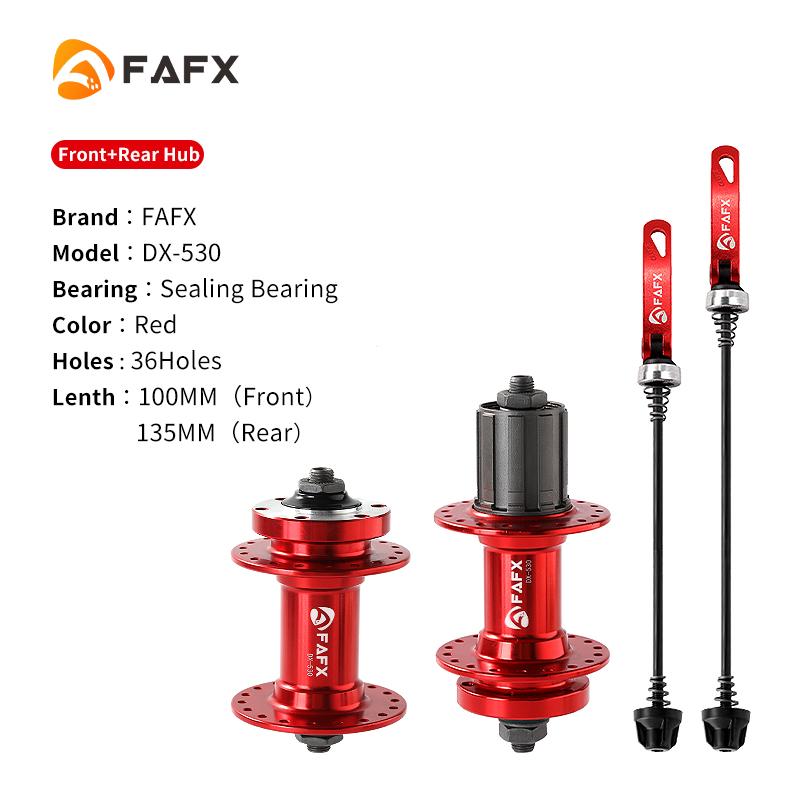 FAFX MTB Bike 32/36 Holes Sealing Bearing Hubs Compatible 7/8/9/10/11 Speed Cassette Cogs Disc Brake Alloy Hub Bicycle Parts