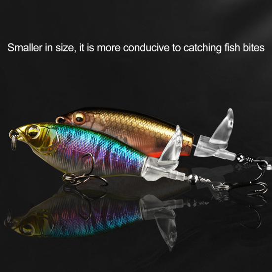5Pcs 9.2CM/12G Topwater Fishing Lure with Rotating Propeller Long Casting Floating Splashing Artificial Bait Freshwater Saltwater Trout