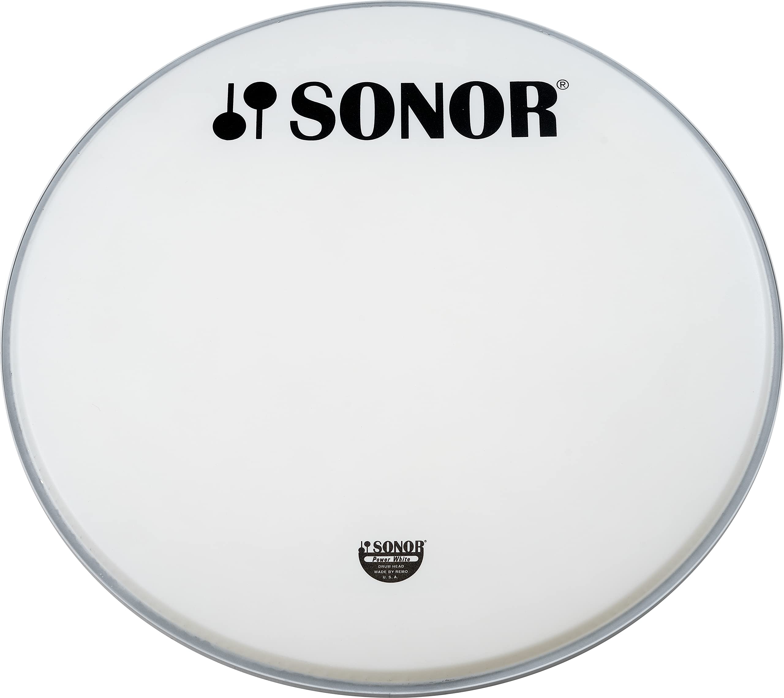 

Пластик для бас-барабана SONOR 20 дюймов, белый с логотипом SN-BP20W/L белый