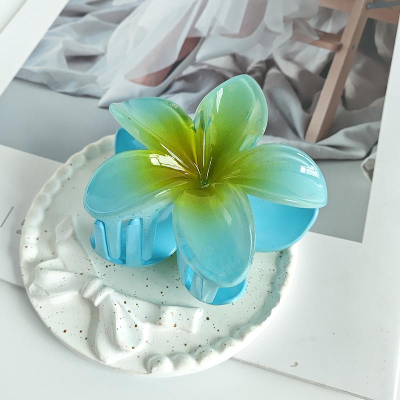 Red Flower Hair Clips For Women Trendy Sweet Hair Claws Crab Clamp Barrettes Mujer Hawaiian Headwear Girls Hair Accessories