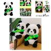 Cute Panda Plush Toy, Long Fur Soft Stuffed Animal, 30cm/55cm Height, Pp Cotton Filling