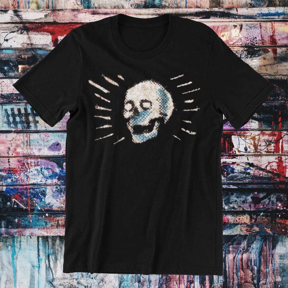 Comic Skull Shirt Horror Movie Tee Goth Punk Rock Vintage Style Unisex Tee