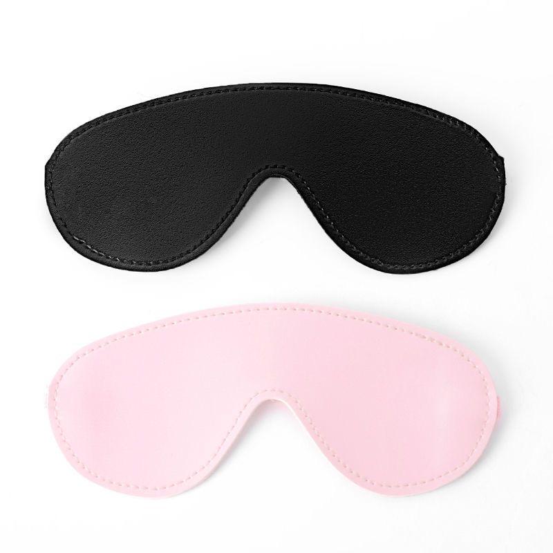 Flirtatious Leather Eye Mask: Thick Blindfold for Teasing, Light Blocking, and Sensual Play