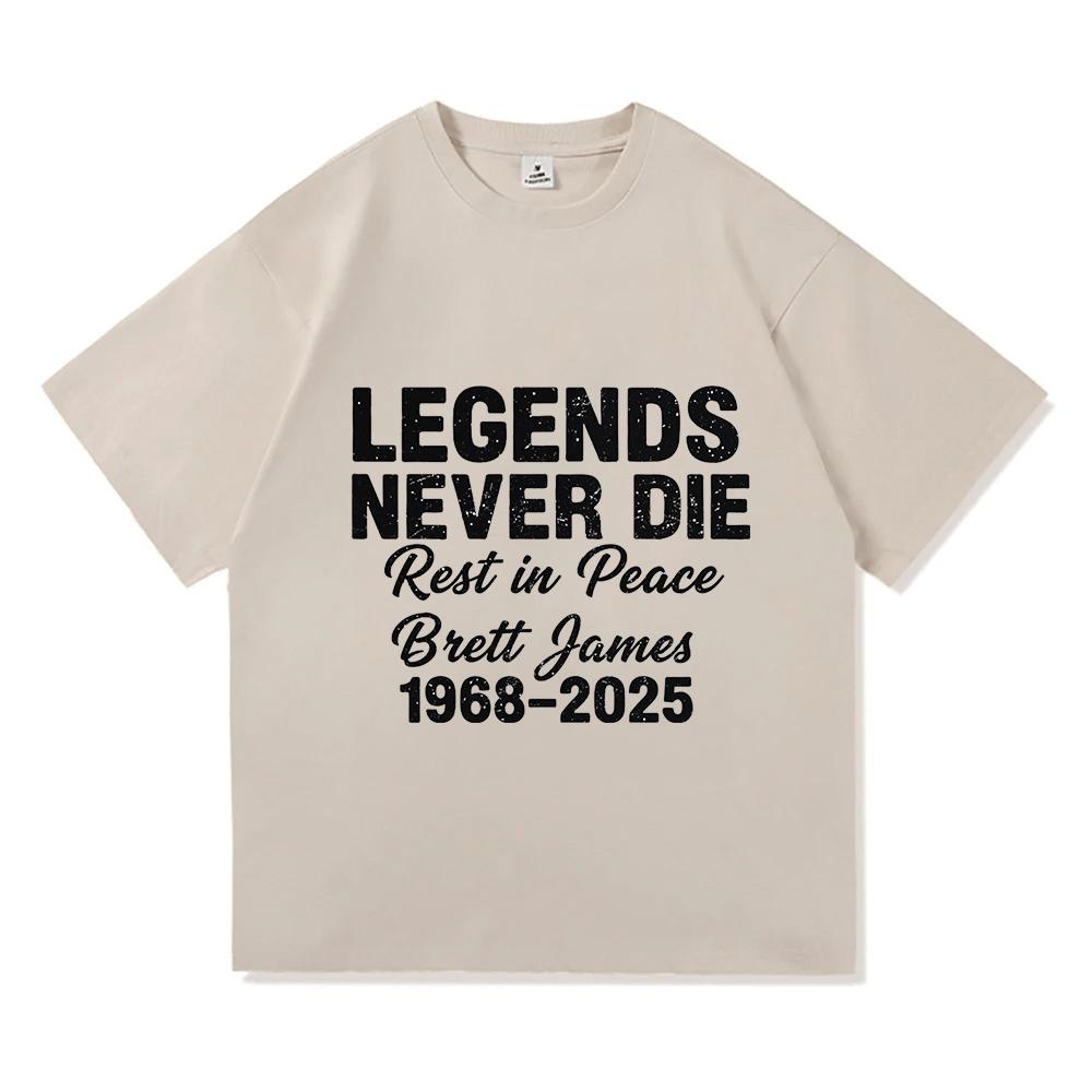 Fashion Rest in Peace Brett James T Shirt 2025 Men/Women Aesthetic Tshirt Unisex High Quality Streetwear Vintage Cotton Tees