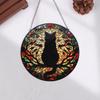 Moonlight Black Cat Pattern Dyed Window Hanging Decoration/Light Catching Cat Shadow Window Decoration/Sun Cat Small Curtain Exc