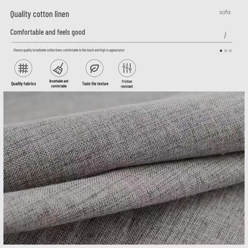 Children's Cotton & Linen Bean Bag Chair and Footrest Cover Set