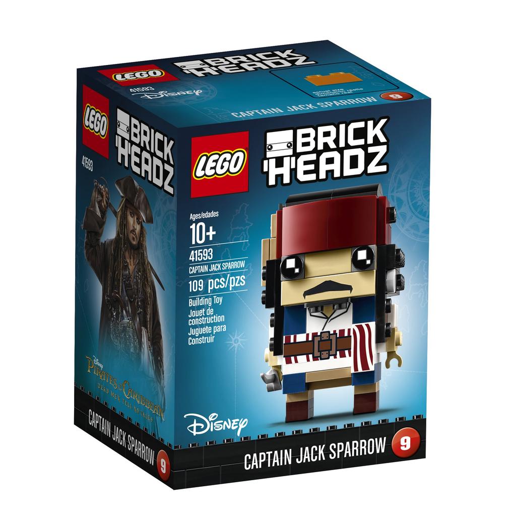 LEGO 41593 BrickHeadz Captain Jack Sparrow Disney Pirates of the Dead Men Tell No Tales Caribbean