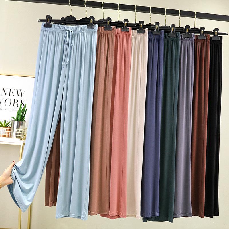 Women's High-Waisted Summer Casual Straight-Leg Modal Pants