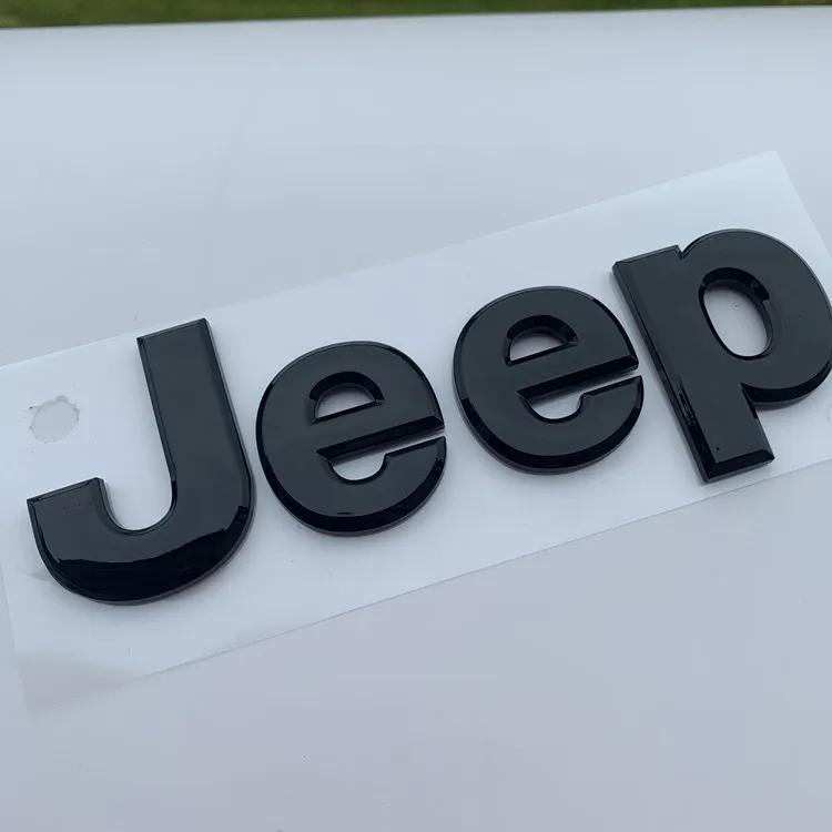 Car Front Rear Emblem for Jeep Wrangler JK JL Compass Renegade Grand Cherokee Commander Patriot Liberty Side Trunk Logo Stickers AMS1