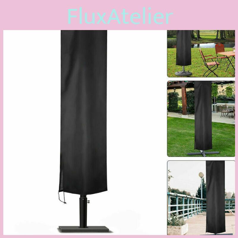 Durable Polyester Outdoor Umbrella Cover Waterproof Windproof Black Oxford Fabric