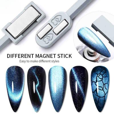 Doppelseitige magische Magnettafel, gestreift, Z-Form, Nagelkunst-Werkzeug, UV-Katzenaugen-Nagelgel-Nagellack