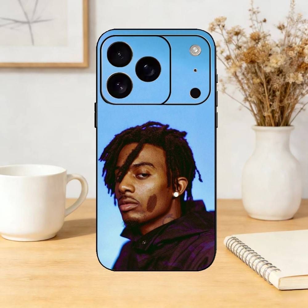 Playboi C-Carti Rapper Phone Case For iPhone 17,16,15,14,13,12,11 Plus,Pro Max,SE4Soft Silicone Black Cover