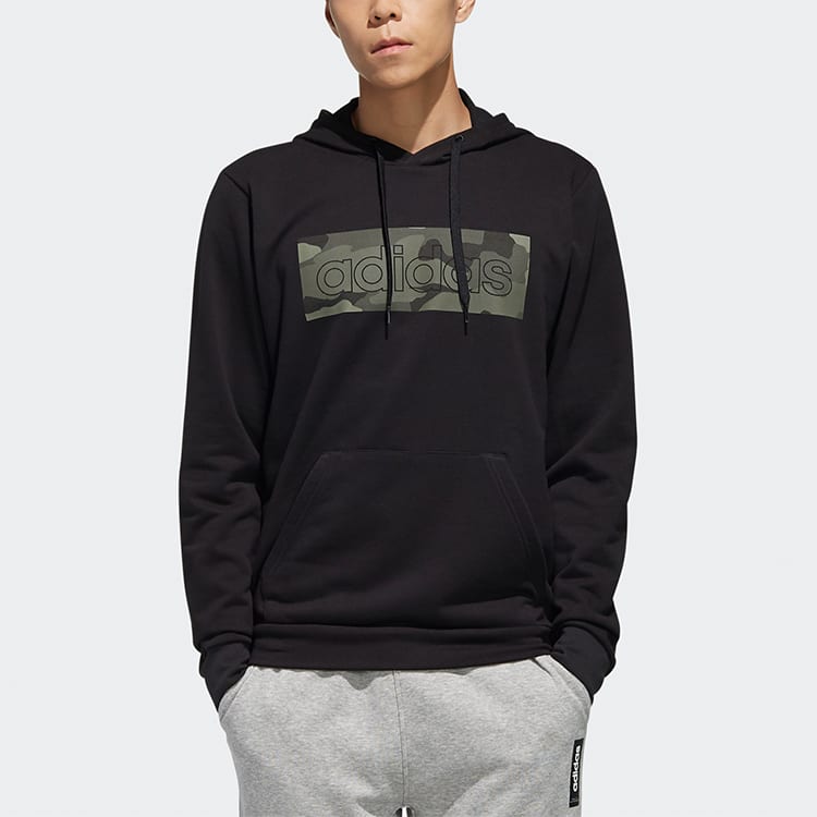 Adidas Sweatshirts Men's Black Hooded Moderate Regular FM6251
