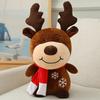 Claus Holiday Santa And Milu Deer Plush Toy With Scarf For Kids Christmas Gift