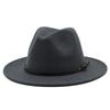 Vintage British Style Wool Felt Fedora Hat For Women With Wide Brim And Breathable Design