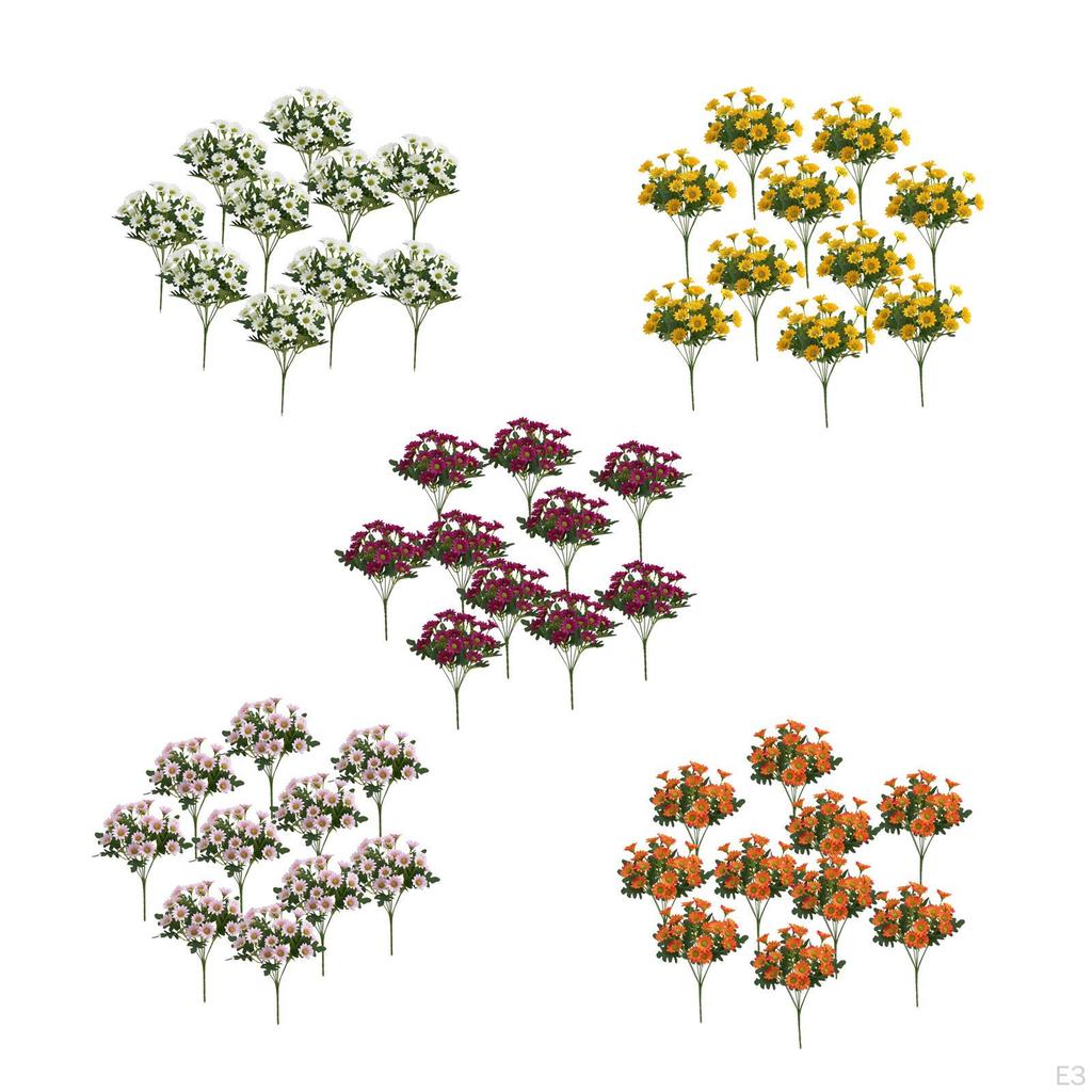 10 Bundles Flower Artificial Flowers Centerpiece Decorative Fake Plants Faux for Garden Party