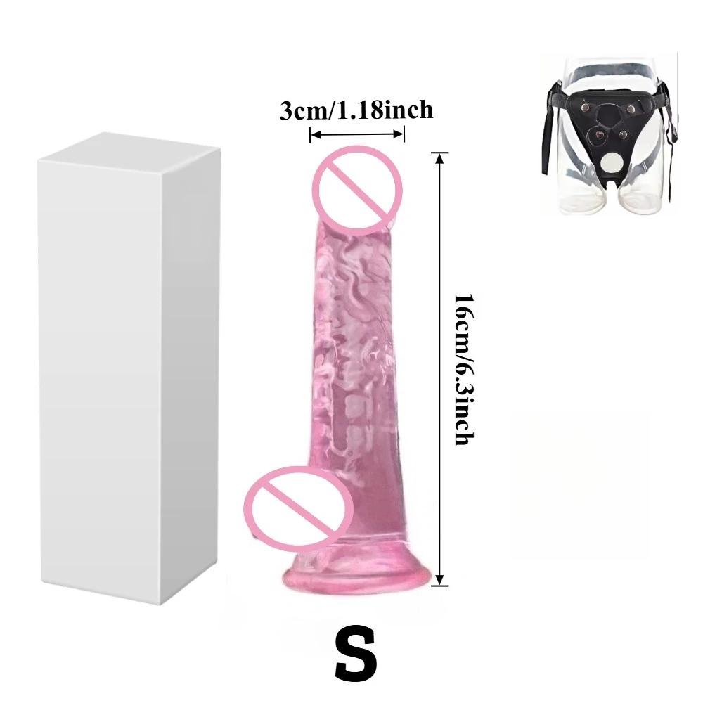 Realistic Black Wear Strap On Anal Plug G-Spot Masturbators Suction Cup Big Penis Butt Plug Long Dick Adult Sex Toy for Women18+