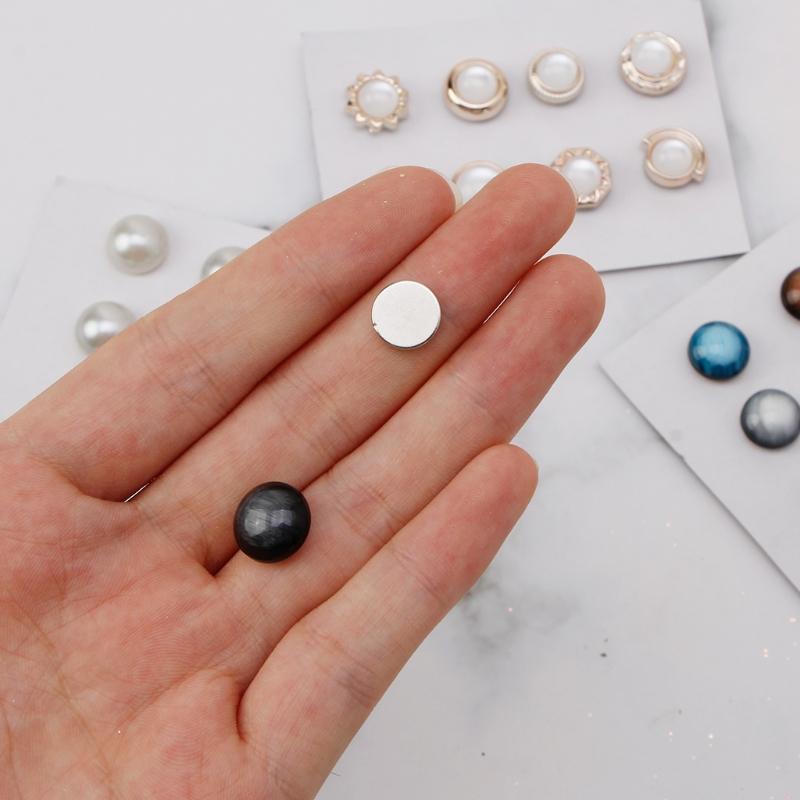 Hijab Brooch Magnet Clips No Hole Pins For Muslim Scarf Shawls for Head Wraps Headscarf Luxury Accessory for Women Ladie