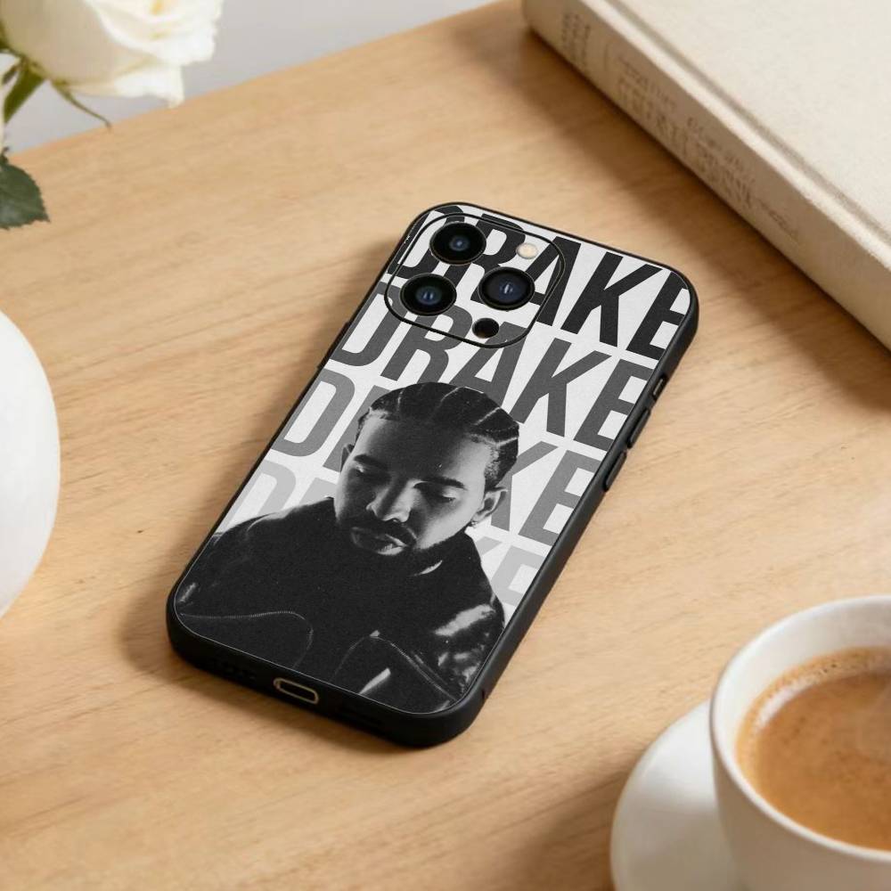 

Singer Rapper D-Drake Phone Case For iPhone 16,15,14,13,12,17,Pro Max,Plus Silicone Black Case iPhone16pro