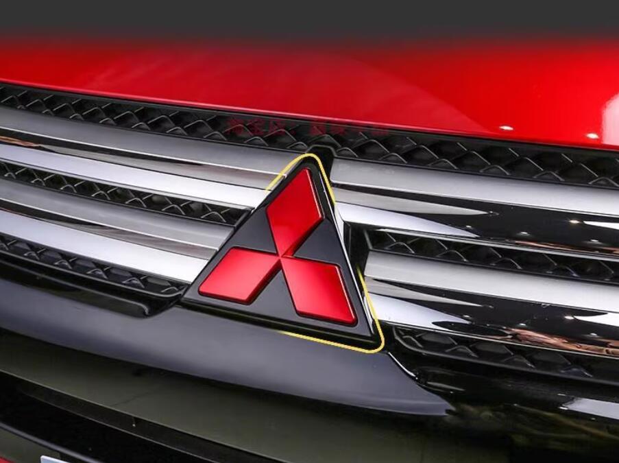 1 stuks 3D ABS voor Mitsubishi auto voorste Motorkap Grille kap embleem badge Achter staart Kofferbak sticker Decal styling auto Accessoires