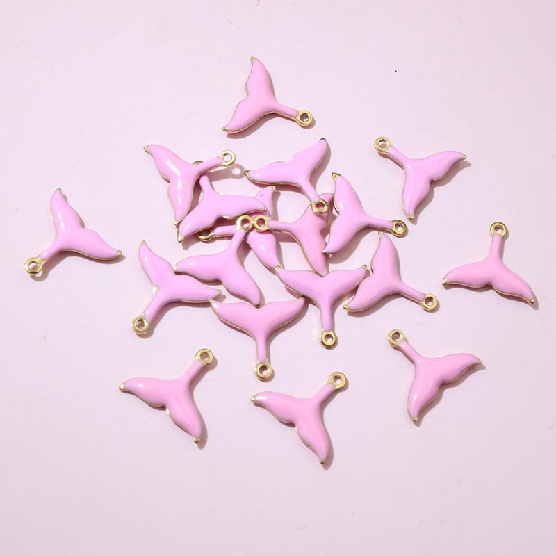 20pcs 10x11mm Stainless Steel Small Mermaid Tail Charms Pendant Enamel DIY Jewelry Making Accessories Findings Necklace Earrings