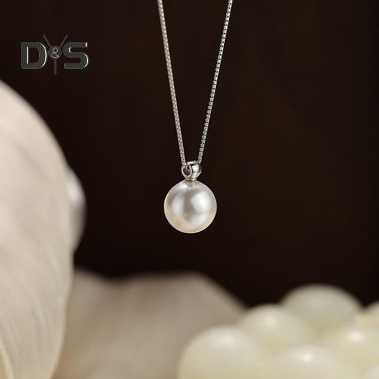 Women Necklace Faux Pearl Pendant Copper Snake Bone Chain Party Wedding Prom Clavicle Necklace Neck Jewelry