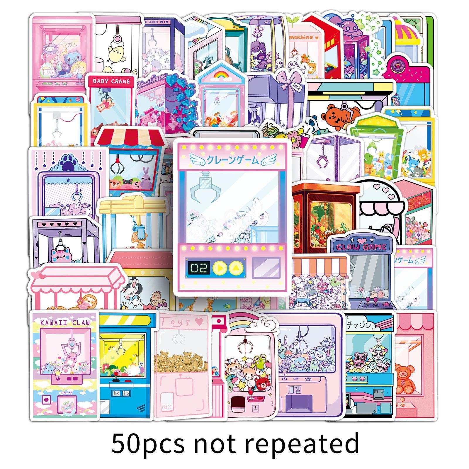 

50 Claw Machine Graffiti Stickers Personalized Cartoon Cute Creative Decoration Mobile Phone Suitcase Water Cup Stickers
