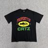 Street Hip-hop Men S Clothing Fashionable T-shirts Loose Tops Breathable T-shirts Alcatraz Series Pure Cotton