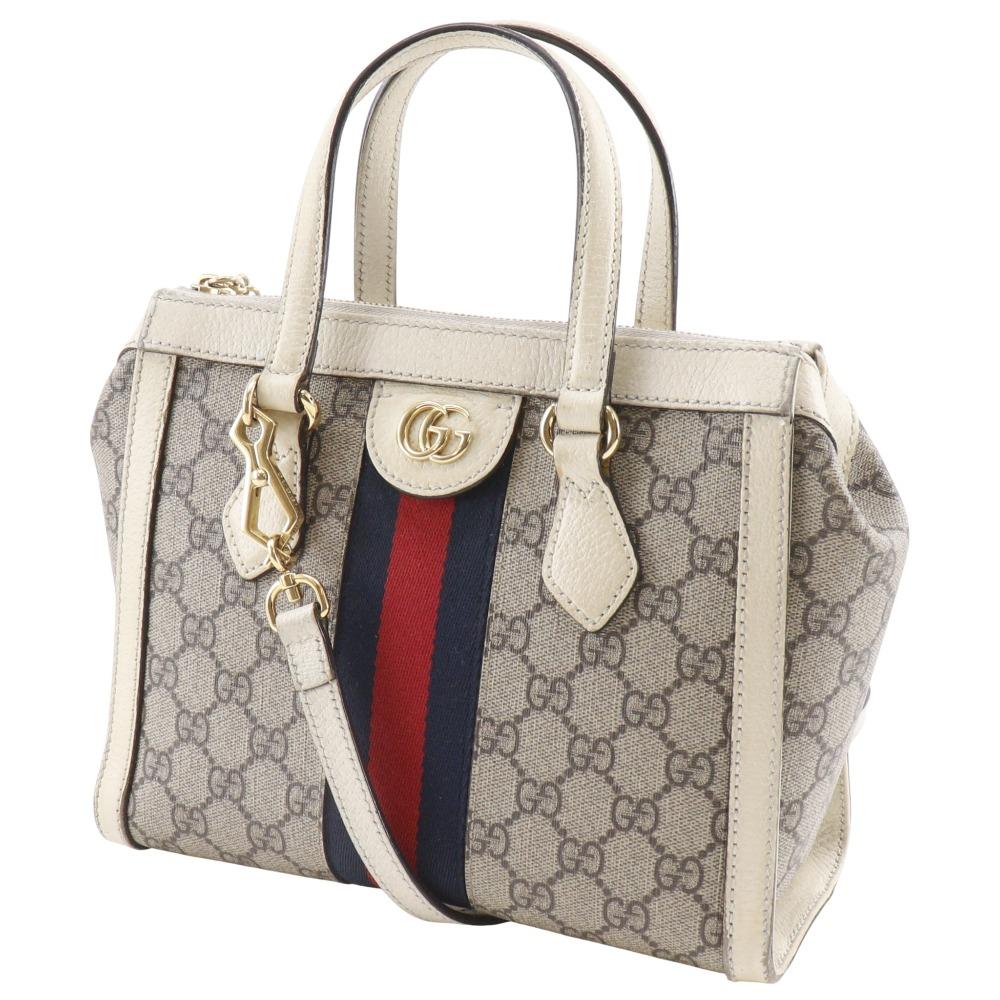 Gucci Off-dias Small Handbag 547551 2WAYShoulder Beige GG Supreme Canvas Women Used