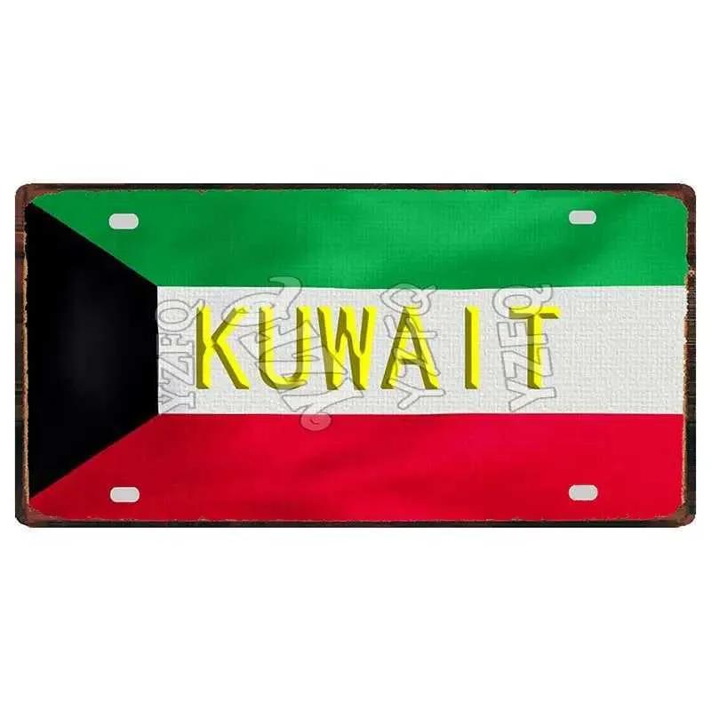 30X15Cm National Flag Egypt Maldives Latvia Metal Tin Logo Tourist Souvenir Wall Bar Shop Home Decoration Dc-1321B