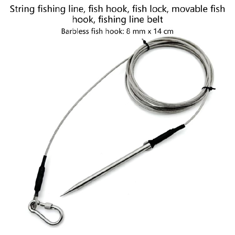 Spear Fishing Fish Stringer Replacement Fish Needle Hook Stringer with Cable and Float Ball Fishing Equipment Enduring