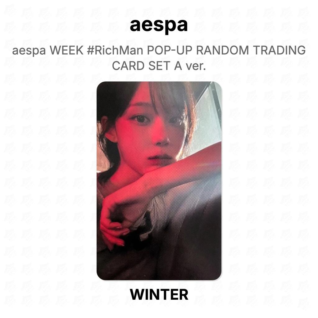 aespa WEEK #RichMan POP-UP RANDOM TRADING CARD SET A Ver. Official Photocard