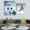 Whale and Boat Canvas Painting Posters and Prints Wall Art Pictures Living Room Bedroom Children's Room Home Decoration Modern