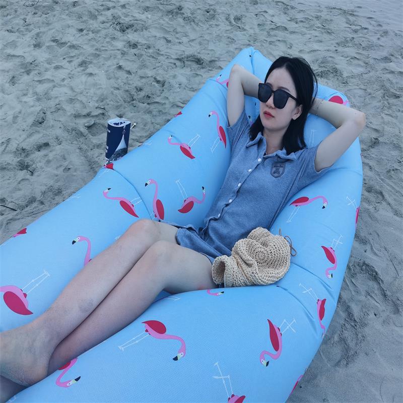 Canapea Gonflabilă de Exterior Lazy - Sac de Dormit Portabil și Pliabil în Stil Pernă