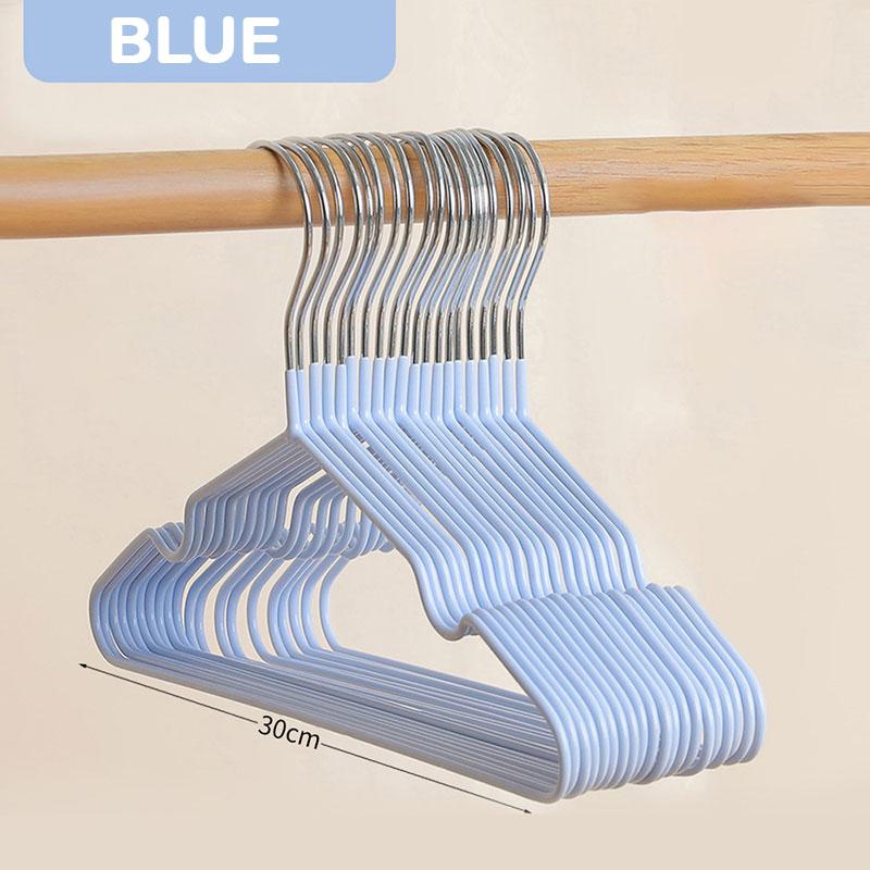 5/10/20 PCS Kids Clothes Hanger Racks Metal + PVC Plastic Candy Color Hangers Non-slip Coats Hanger Baby Clothing Organizer