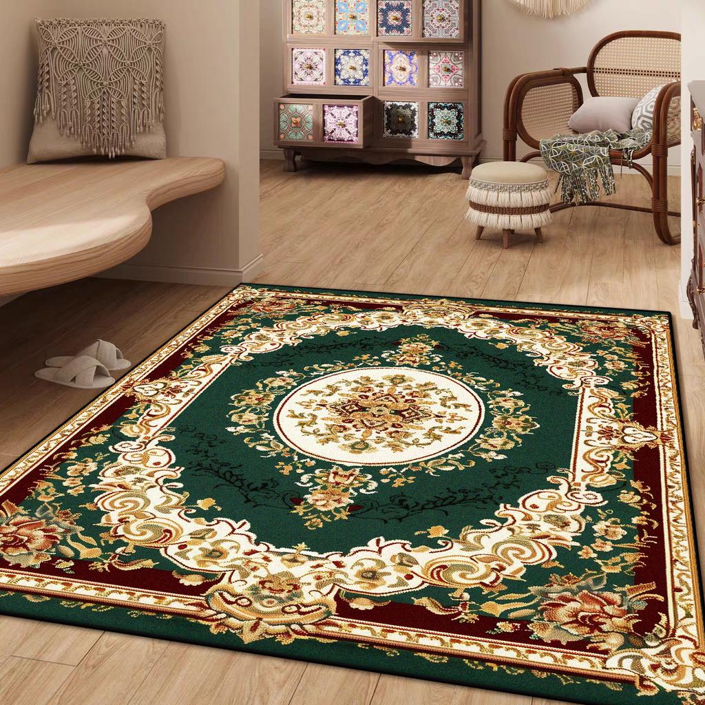 Retro American Style Lounge Rug Soft Fluffy Carpet Living Room Rugs Large Area Antiskid Floor Mats Bedside Bedroom Brown Carpets