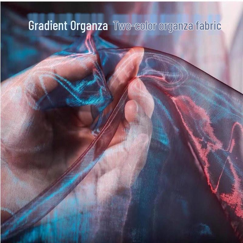 Two-Color Iridescent Organza Fabric for Wedding Decor & Crafts