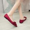 Fashion Bow-Knot Shoes Woman 2024 Shallow Mouth Casual Female Sneakers Flats Pointed Toe Butterfly New Wedding Dress Fabric Rubber