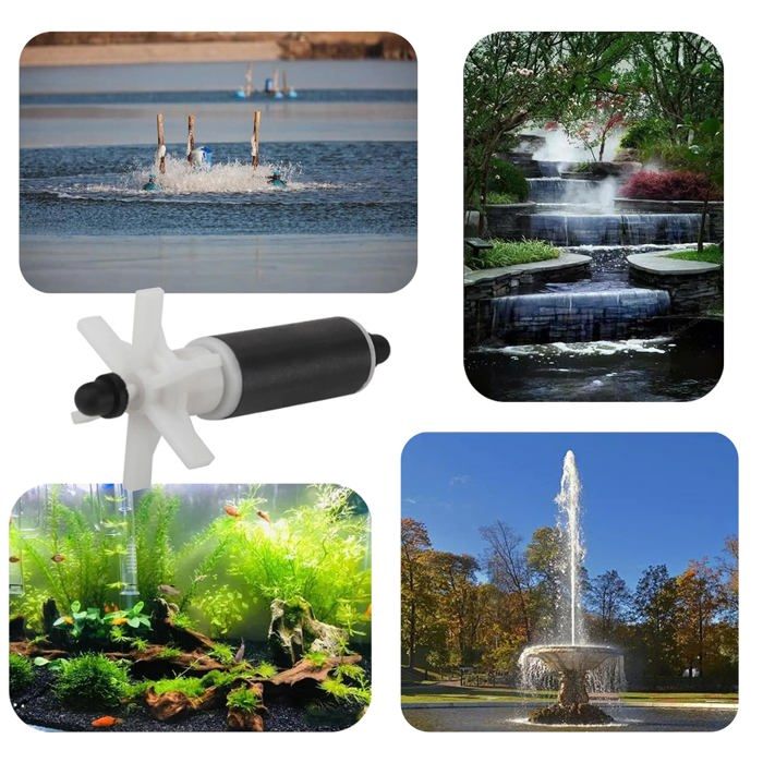 Turbine submersible 2,5 m avec arbre et roulement – acier inoxydable + filtre magnétique de rechange