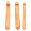 Bamboo Crochet Hook Handcrafted Knitting Needles Yarn Craft 20cm/7.9in Large Crochet HooksWhite