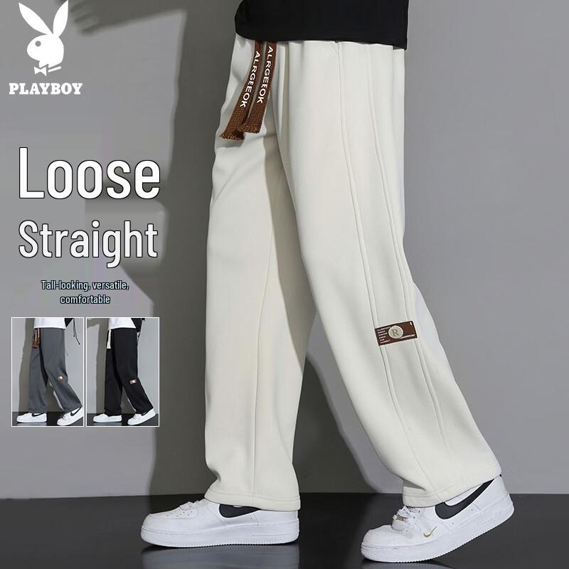 PLAYBOY Men's Straight-Leg Casual Sweatpants