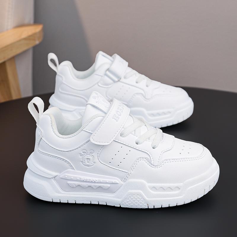 Children's Fashion Velcro Thick Sole Height Increasing Low Cut Casual Board Shoes Outdoor Casual Sports Shoes 28-38