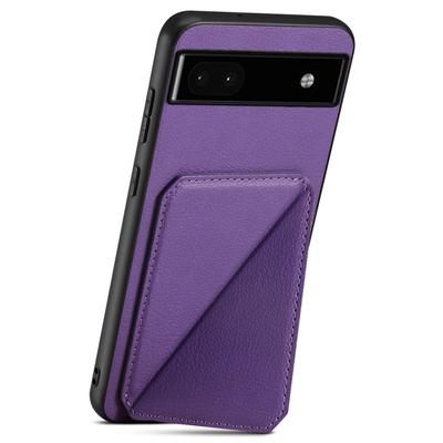 Pre puzdro Google Pixel 6a s stojanom Kožené+PC+TPU puzdro na mobilný telefón s držiakom na karty