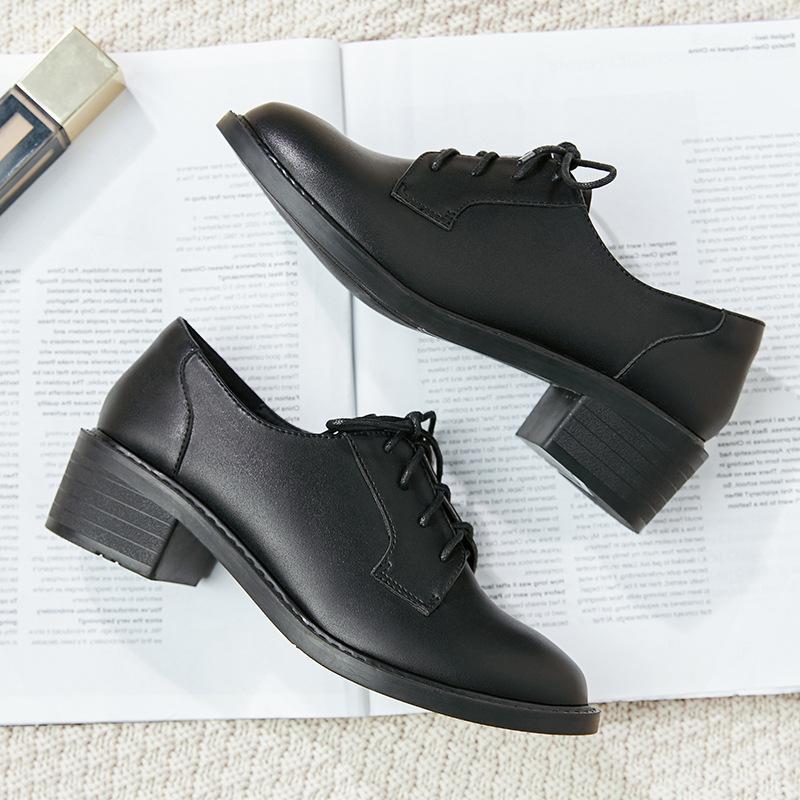 Gentle flat-bottomed spring and autumn single shoes spring women's shoes casual small leather shoes women