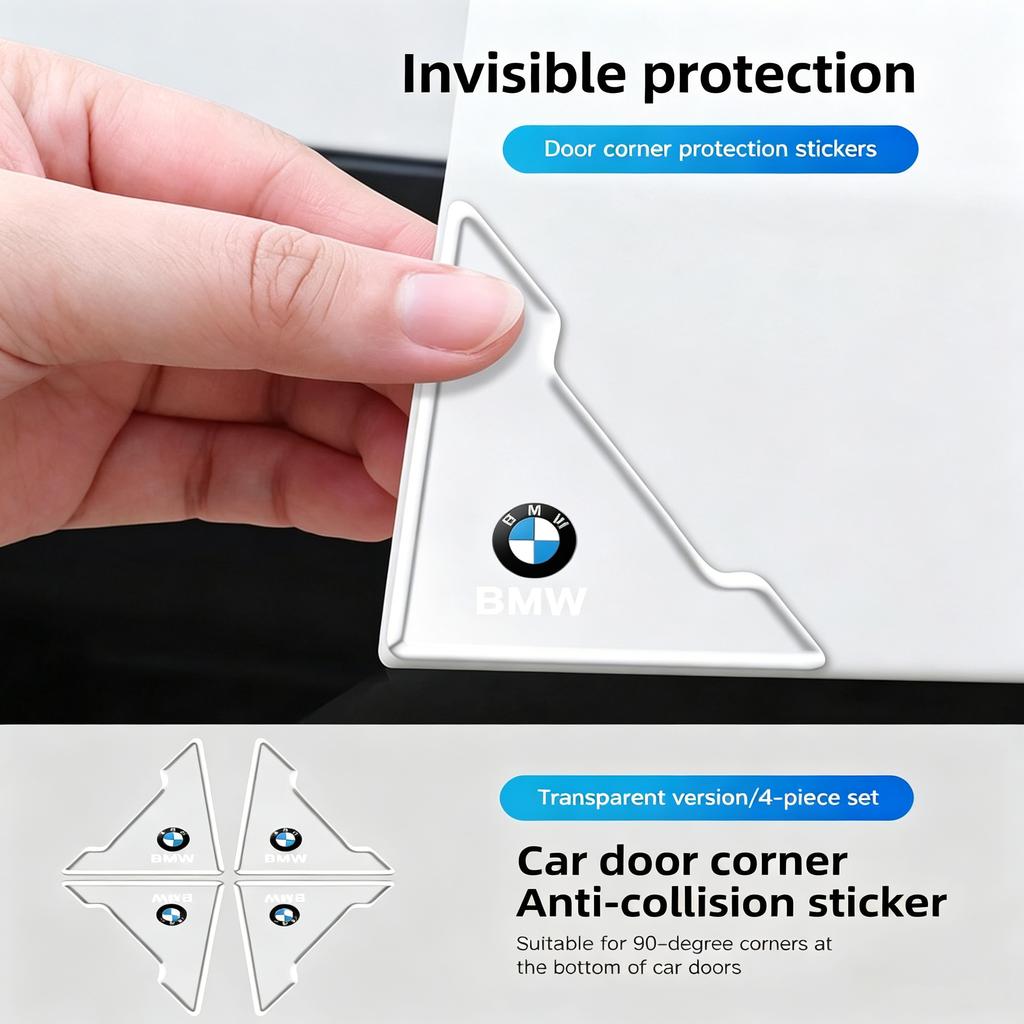 2026 Hot 4PCS Car Door Anti-collision Corner Protectors Stickers For BMW G30 G32 G01 G02 G05 G06 G07 G26 G23 G22 F40 F20 X3 X4 X5 X6 X7