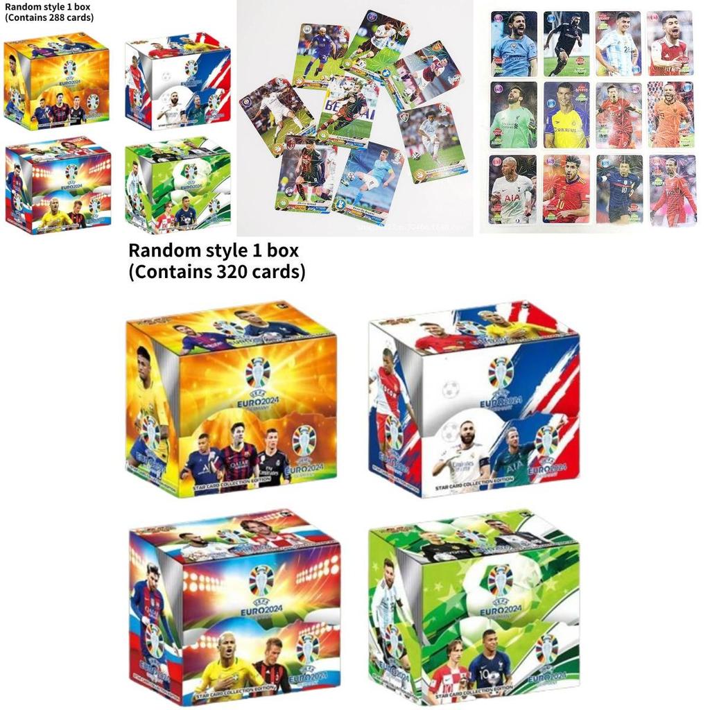 Premium Fußballstar-Karten Europapokal Messi Ronaldo Neymar Sammelkarten-Packung