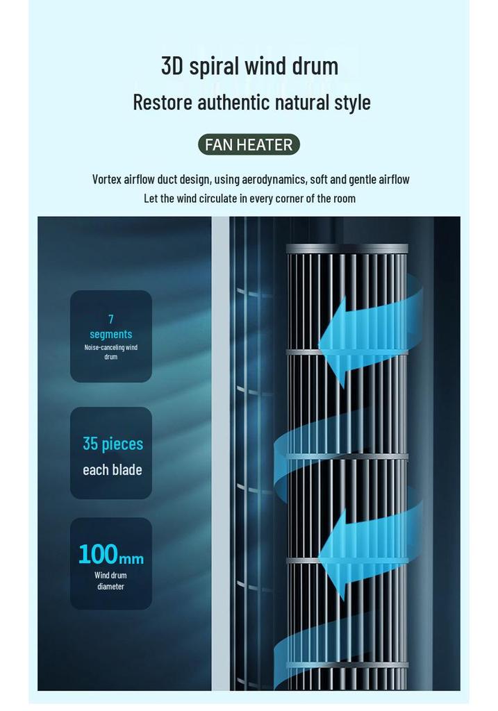 Bladeless Oscillating Tower Fan: Cross-Border Electric Fan for Home and Office