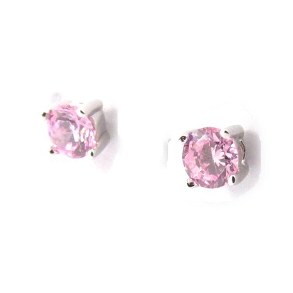 Les Trésors De Lily [J6945] - BO Silver 'Essentiel' Silver Pink (rhodium-plated) - 4 Mm