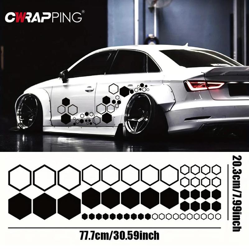 Car Vinyl Decals Honeycomb Hexagonal Combination Stickers In Different Sizes for Car Body General Decoration Cool Accessories