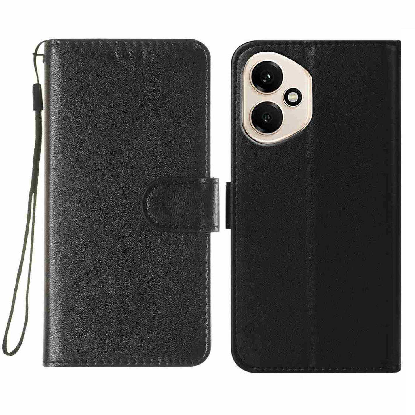 

For Honor 400 5G (Global) Case PU Leather Flip Phone Cover Wallet Card Slot Holder Black